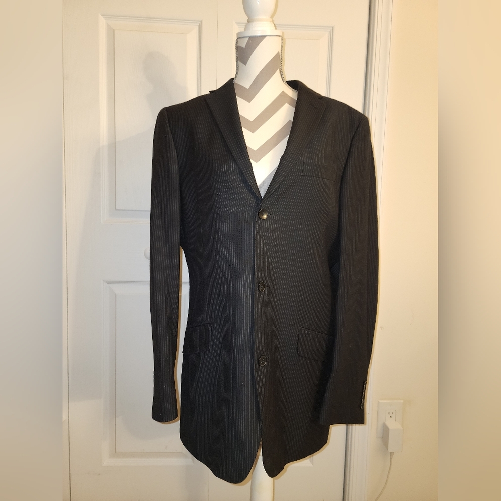 Billy London UK Classic Black Men's Pinstripe Blazer 40L